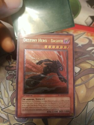 YuGiOh Destiny Hero - Dasher - POTD-EN017 - Ultimate Rare - 1st Edition MP-image