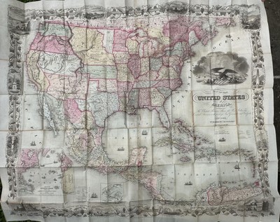 Geo W Colton / MAP OF THE UNITED STATES OF AMERICA THE BRITISH PROVINCES 1858-image