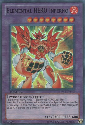 Elemental HERO Inferno - LCGX-EN076 - Super Rare - Unlimited Edition NM YuGiOh! -image