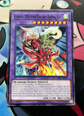 YUGIOH Elemental HERO Flame Wingman - Infernal Rage COMMON NM - Asian-English-image