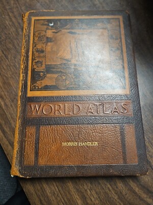  Rand Mcnally World Atlas Readers Edition 1943 Leather Bound-image
