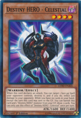 Destiny HERO - Celestial - LEHD-ENA05 - Common - 1st Edition NM YuGiOh!  Legenda-image