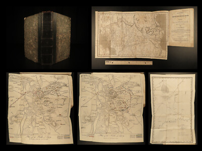 1816 Napoleonic War Narratives MacQueen + Shoberl Folding MAPS Napoleon 2in1-image