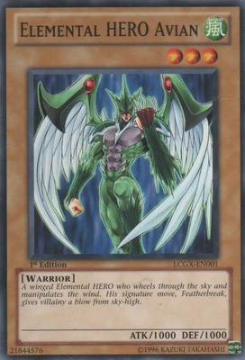 Elemental HERO Avian - LCGX-EN001 - Common - 1st Edition - Heavily Played-image