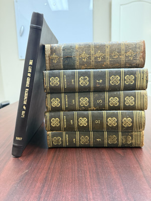 Leather 1804-07 1st ED THE LIFE OF GEORGE WASHINGTON John Marshall w/ 1807 ATLAS-image