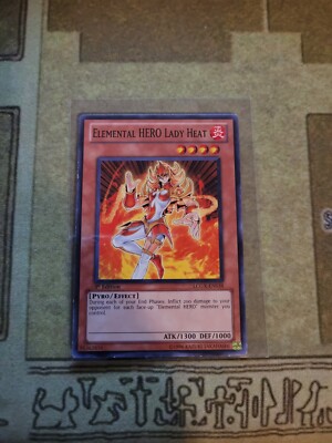 YUGIOH TCG ELEMENTAL HERO LADY HEAT LCGX-EN038 COMMON 1ST EDITION LP-image