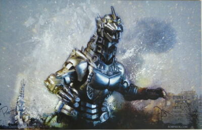 MEGA GODZILLA Print HAND SIGNED by ROB PRIOR w COA-image