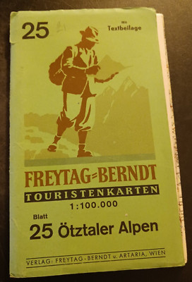 Freytag-Berndt Touristenkarten 1:100,000 Scale Map 25 Otztaler Alpen-image
