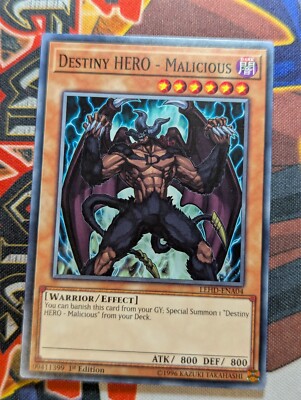 Yugioh Destiny HERO - Malicious LEHD-ENA04 Common 1st Ed NM-image