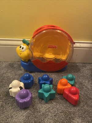 Fisher-Price Vintage Singing Snail Pail￼ Shape Sorter Learning SOUND  WORKING-image