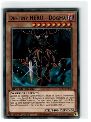 Yu-Gi-Oh! Speed Duel Destiny Hero-Dogma Common SGX1-ENB07 Lightly Played 1st-image
