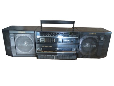 Fisher PH-W805 Surround Sound Boombox AM/FM Vintage Old School SEE DETAILS/VIDEO-image