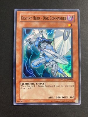 Yugioh Destiny Hero - Disk Commander WC07-EN003 Super Rare Unlimited Edition MP-image