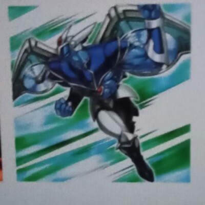 Collectable yu-gi-oh sticker-Elemental Hero Stratos-image