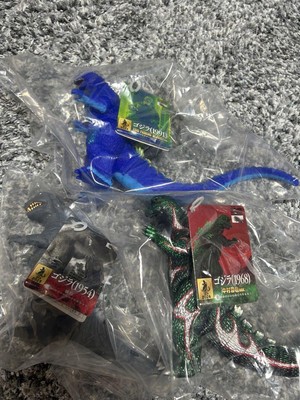 Godzilla The Art Limited Soft Vinyl Set 3 Movie Monster Series Used-image
