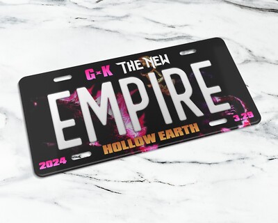 2024 movie Godzilla x Kong The New Empire license plate. Wall art car accessory-image
