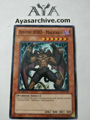 DESTINY HERO - MALICIOUS - 1ST ED COMMON LP LCGX-EN132 - YUGIOH A+ STORE -image