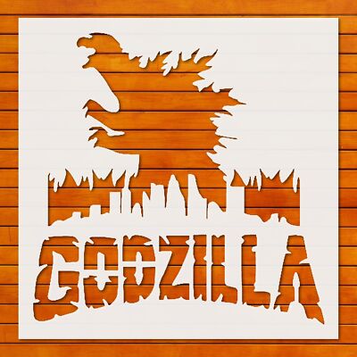 Godzilla Stencil Template Reusable for Wall Art, DIY Crafts, Fabric Painting-image