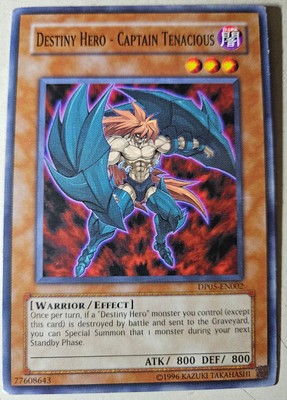 Yugioh Destiny Hero - Captain Tenacious Unlimited Edition DP05-EN002-image