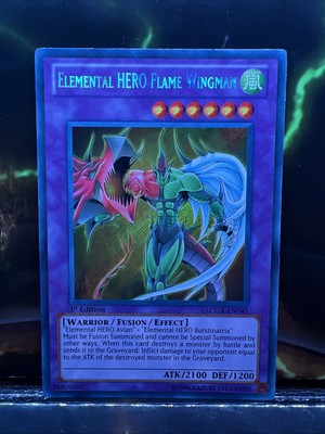 Elemental HERO Flame Wingman LCGX-EN045 Secret Rare 1st Edition NM (slot#54)-image