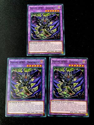 Destiny HERO - Dangerous (X3) LEHD-ENA34 Yugioh 1st Edition (New)-image