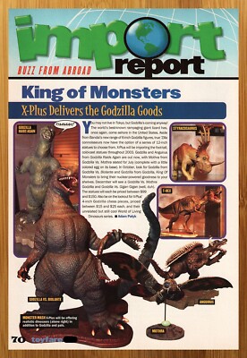 2003 X-Plus Godzilla Statues Print Ad/Poster Mothra Biolante Figure Promo Art-image