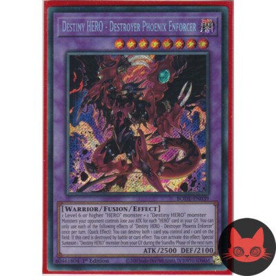 Yugioh Destiny HERO - Destroyer Phoenix Enforcer BODE-EN039 Secret Rare 1st NM-image