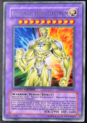 Yu-Gi-Oh! MDP2-EN001 Elemental Hero Electrum UPPER DECK SILVER EYE OF ANUBIS-image