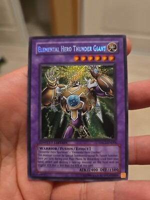 Yugioh Elemental Hero Thunder Giant EHC2-EN004 Secret Rare Limited Ed NM-VLP-image