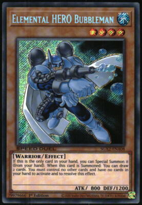 Yu-Gi-Oh! - Elemental Hero Bubbleman 2022 SGX2-ENA08 Secret Rare 1st Edition-image