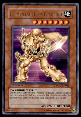 Yu-Gi-Oh! Elemental Hero Bladedge #DP03-EN002 1st Edition Near Mint-image