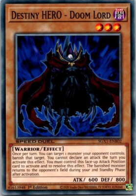 Destiny HERO - Doom Lord SGX1-ENB02 Speed Duel GX: Duel Academy Box 1st Edition-image