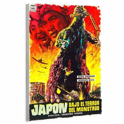 1956 Godzilla (Mahier) Spanish Movie Poster or Canvas Art Print-image
