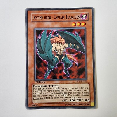 Destiny Hero - Captain Tenacious - EOJ-EN002 - NM/VLP - Common - 1st ed -Yugioh-image