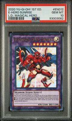 PSA 10 - Yu-Gi-Oh Card - LED6-EN012 - ELEMENTAL HERO SUNRISE (ultra) - GEM MINT-image