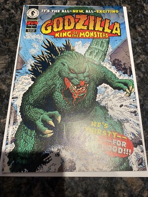 Godzilla King of the Monsters #1 1995 VF+ Art Adams Cover Dark Horse Scarce-image