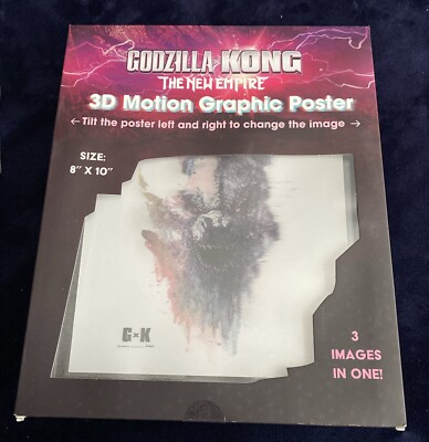 Godzilla x Kong The New Empire 3D Motion Graphic Poster 8×10 Wall Art NEW-image