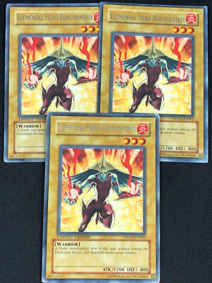 YUGIOH ELEMENTAL HERO BURSTINATRIX MDP2-EN003 RARE X3(MP)-image