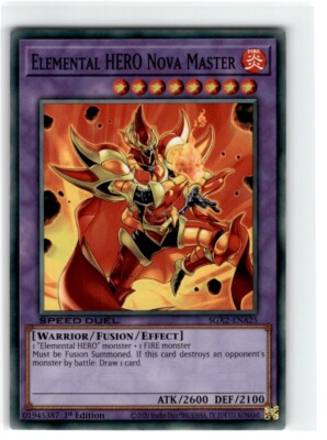 2020 Yu-Gi-Oh! Speed Duel Elemental Hero Nova Master Common SGX2-ENA25-image