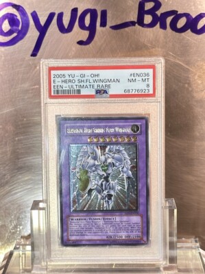 Euro Ulimited Ultimate Rare Elemental Hero Shining Flare Wingman EEN-EN036 PSA 8-image