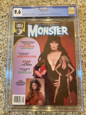 MONSTERLAND magazine # 2 (1985) ELVIRA, Stephen King, Godzilla, Sting CGC 9.6-image