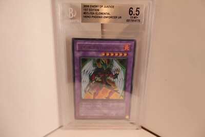 2006 Yugioh Enemy of Justice #EOJ-EN032 Elemental Hero Phoenix Enforcer 1st ed  -image