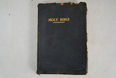 Worn Leather Vintage Bible: 1950s KJV with Concordance and Maps-image