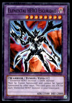 Yu-Gi-Oh! Elemental Hero Escuridao #SP13-EN046 Near Mint-image