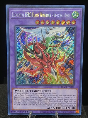 Elemental HERO Flame Wingman - Infernal Rage BLMR-EN012 Yu-Gi-Oh Card 1st New-image