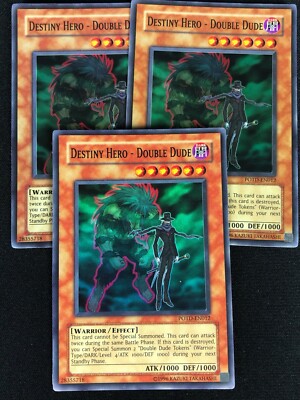 YUGIOH DESTINY HERO DOUBLE DUDE POTD-EN012 SUPER X3 (NM)-image