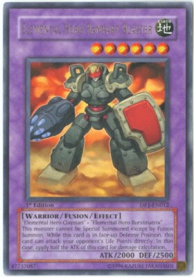 Yu-Gi-Oh Card - DP1-EN012 - ELEMENTAL HERO RAMPART BLASTER (rare) - NM-image