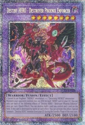 Yugioh POTE-EN100 Destiny HERO - Destroyer Phoenix Enforcer Starlight 1st MINT-image