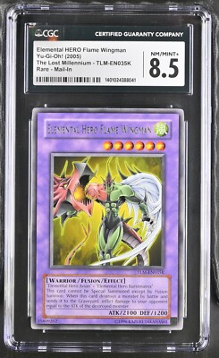 CGC 8.5 Yugioh Elemental HERO Flame Wingman TLM-EN035K Redemption (STOCK PHOTO)-image