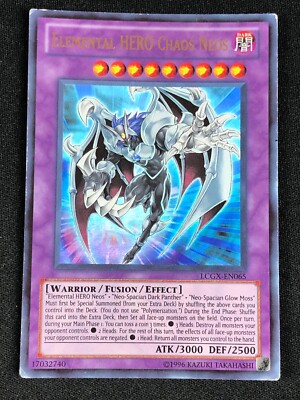 YUGIOH ELEMENTAL HERO CHAOS NEOS LCGX-EN065 ULTRA HP/CREASES-image
